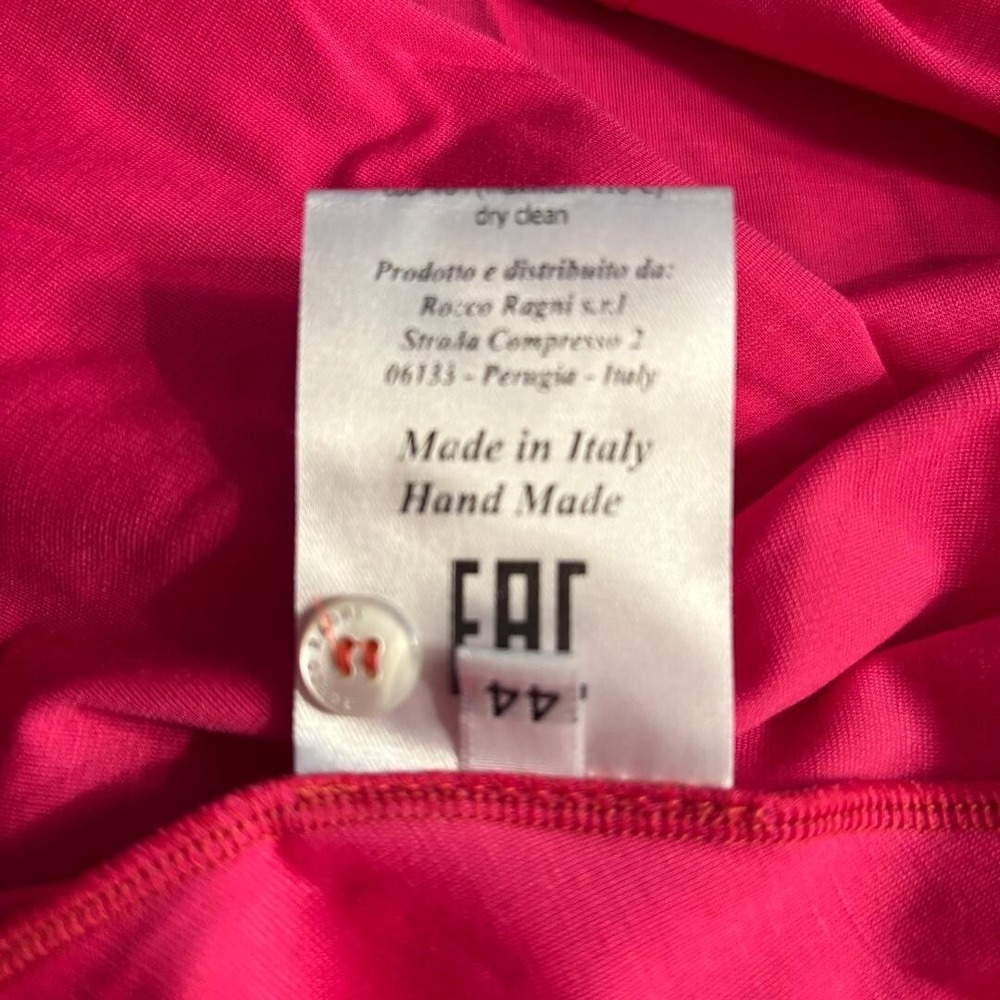 Rocco Ragni Pink Short Sleeve Midi Dress MSRP $425.00 Size Med Made in‎ Italy - Picture 4 of 14